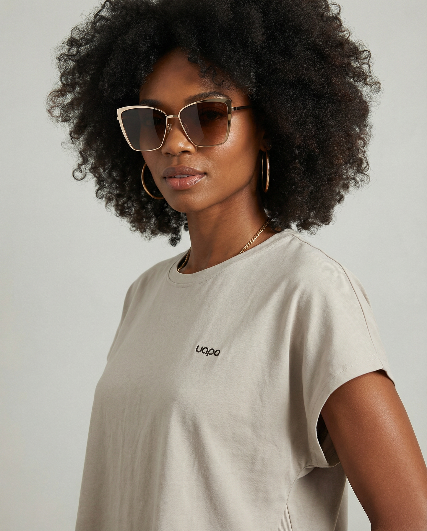 UAPA Motion Crop in beige — women's activewear crop top