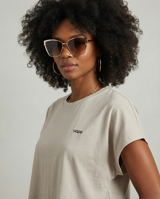 UAPA Motion Crop in beige — women's activewear crop top