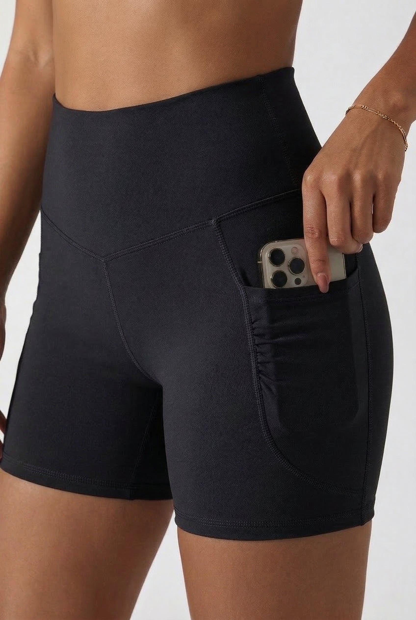 UAPA Studio Biker in black — women's activewear biker shorts