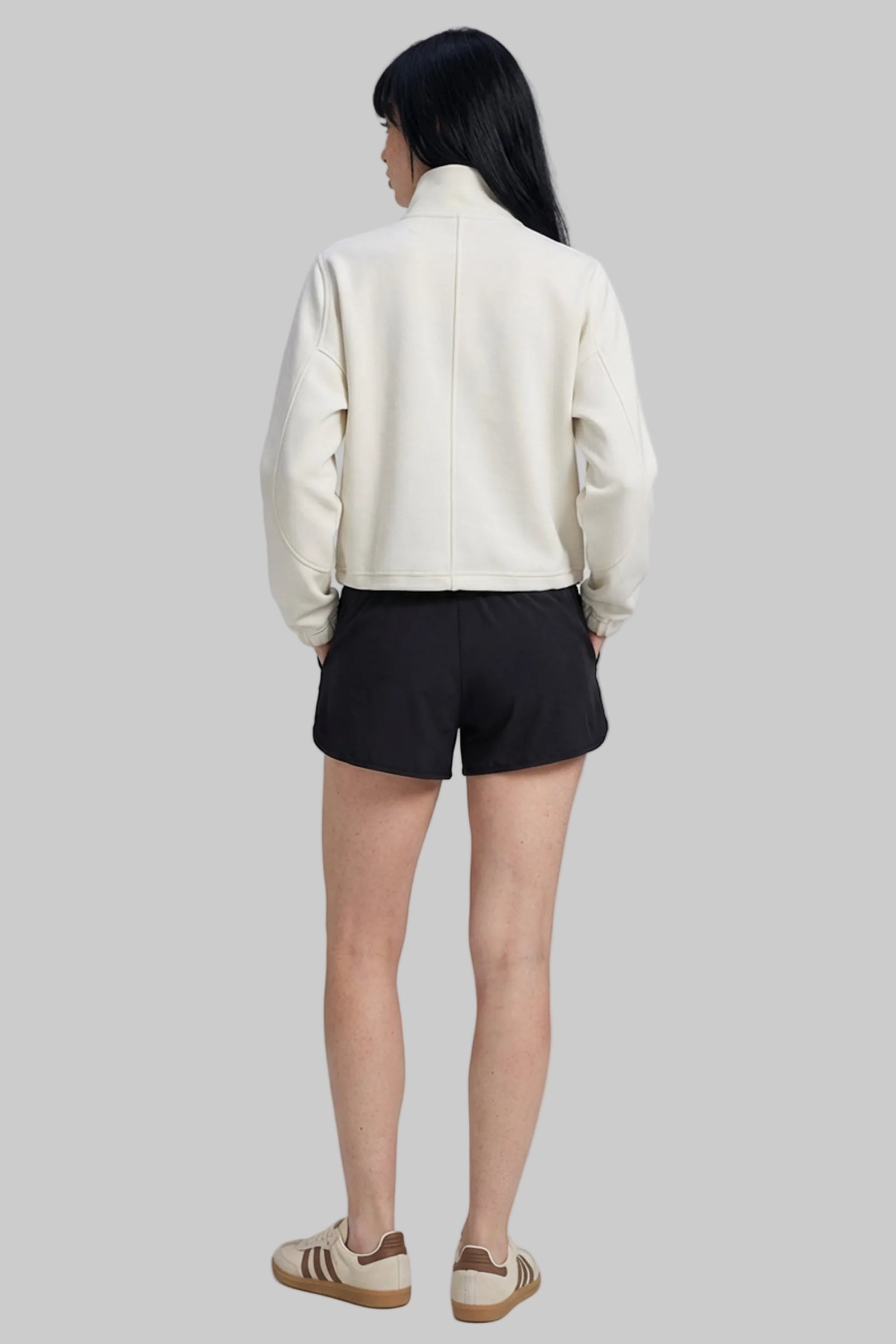 UAPA Flow Quarter-Zip in white — women's activewear quarter-zip