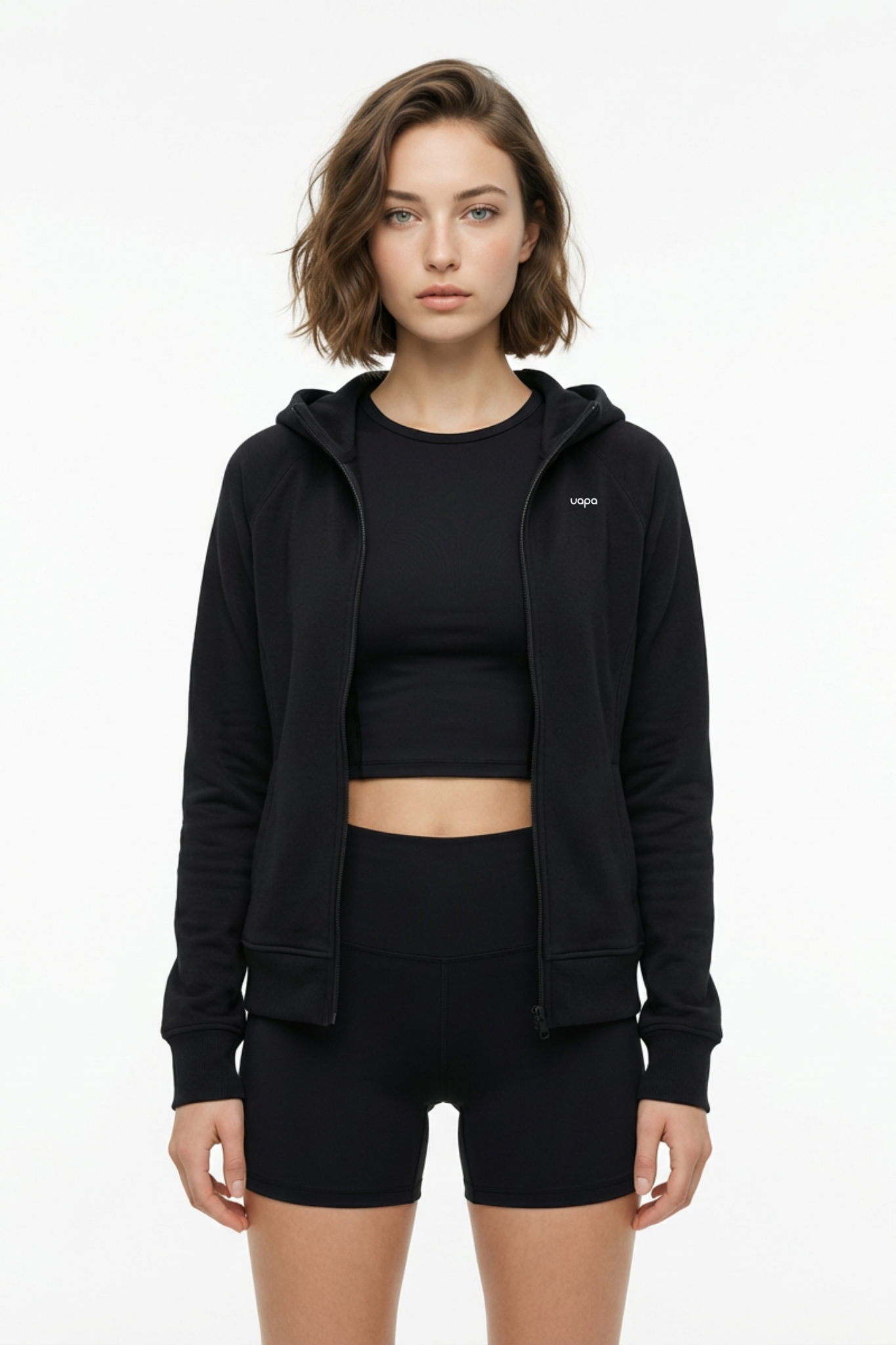 UAPA Core Zip Jacket — women's activewear zip jacket with UAPA logo