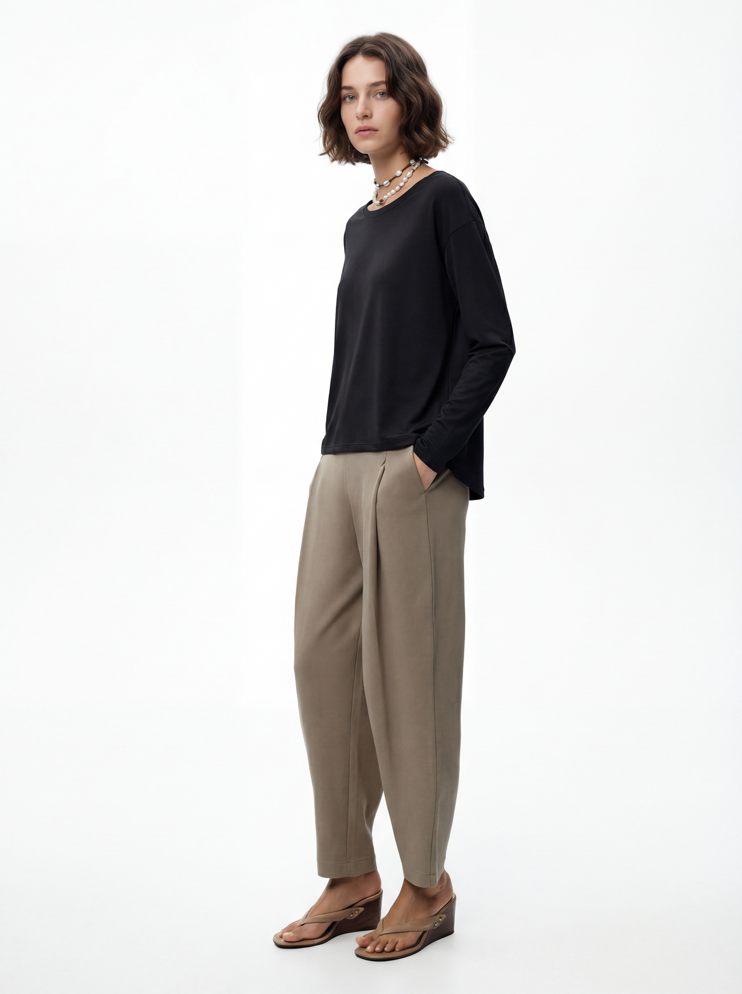 UAPA Oversized Long in black — women's activewear long sleeve top