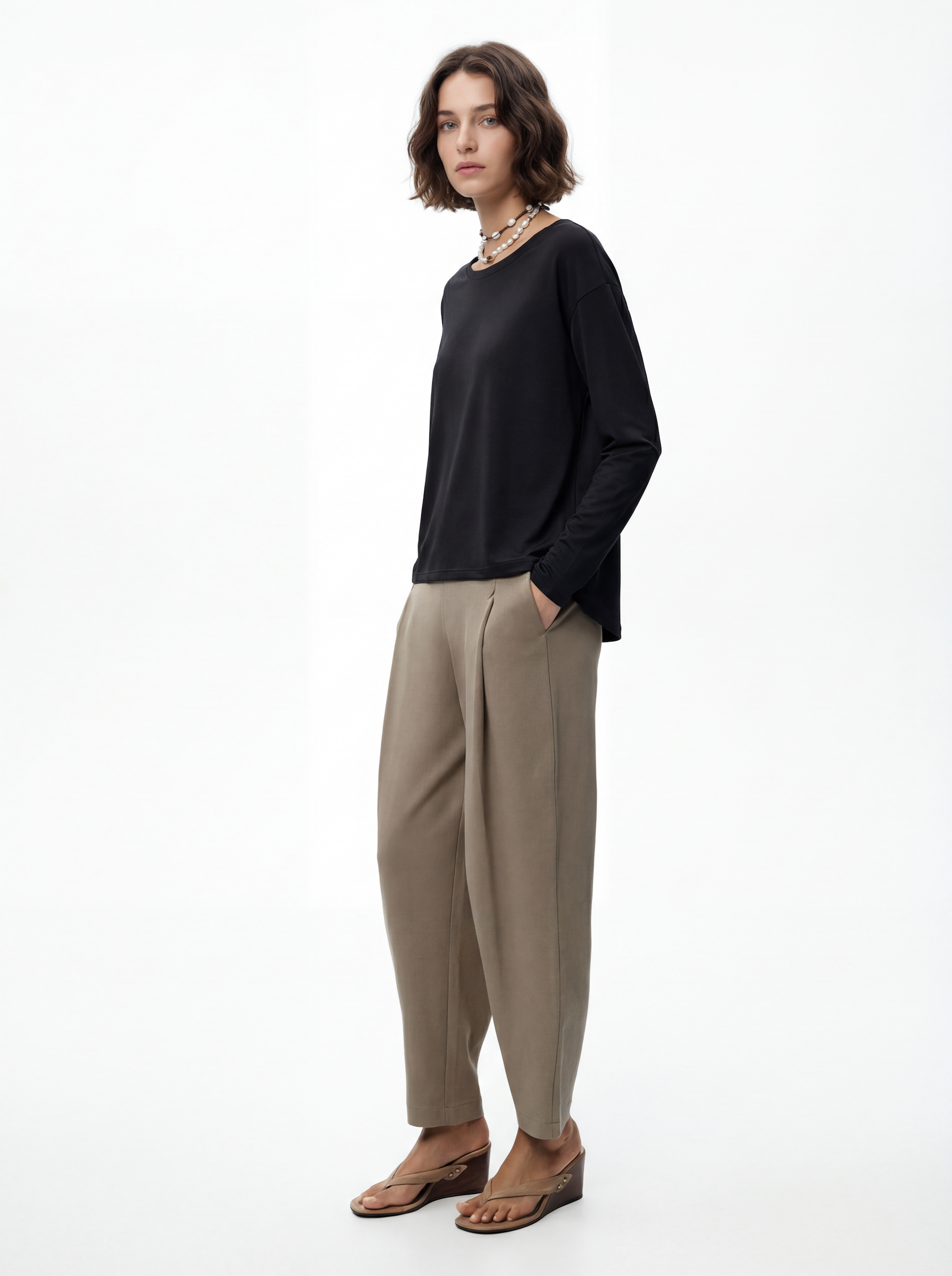 UAPA Oversized Long in black — women's activewear long sleeve top