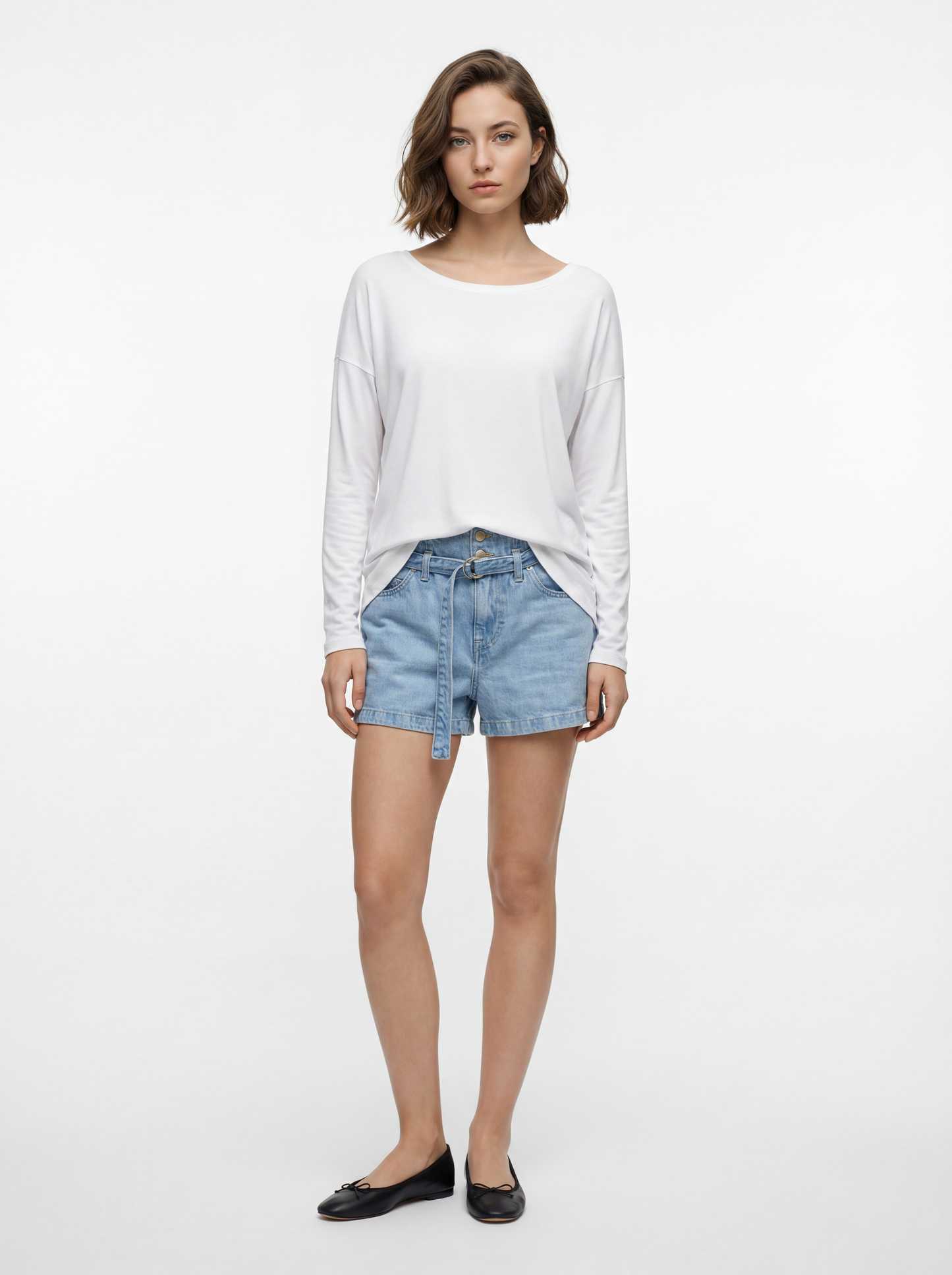 UAPA Oversized Long in white — women's activewear long sleeve top