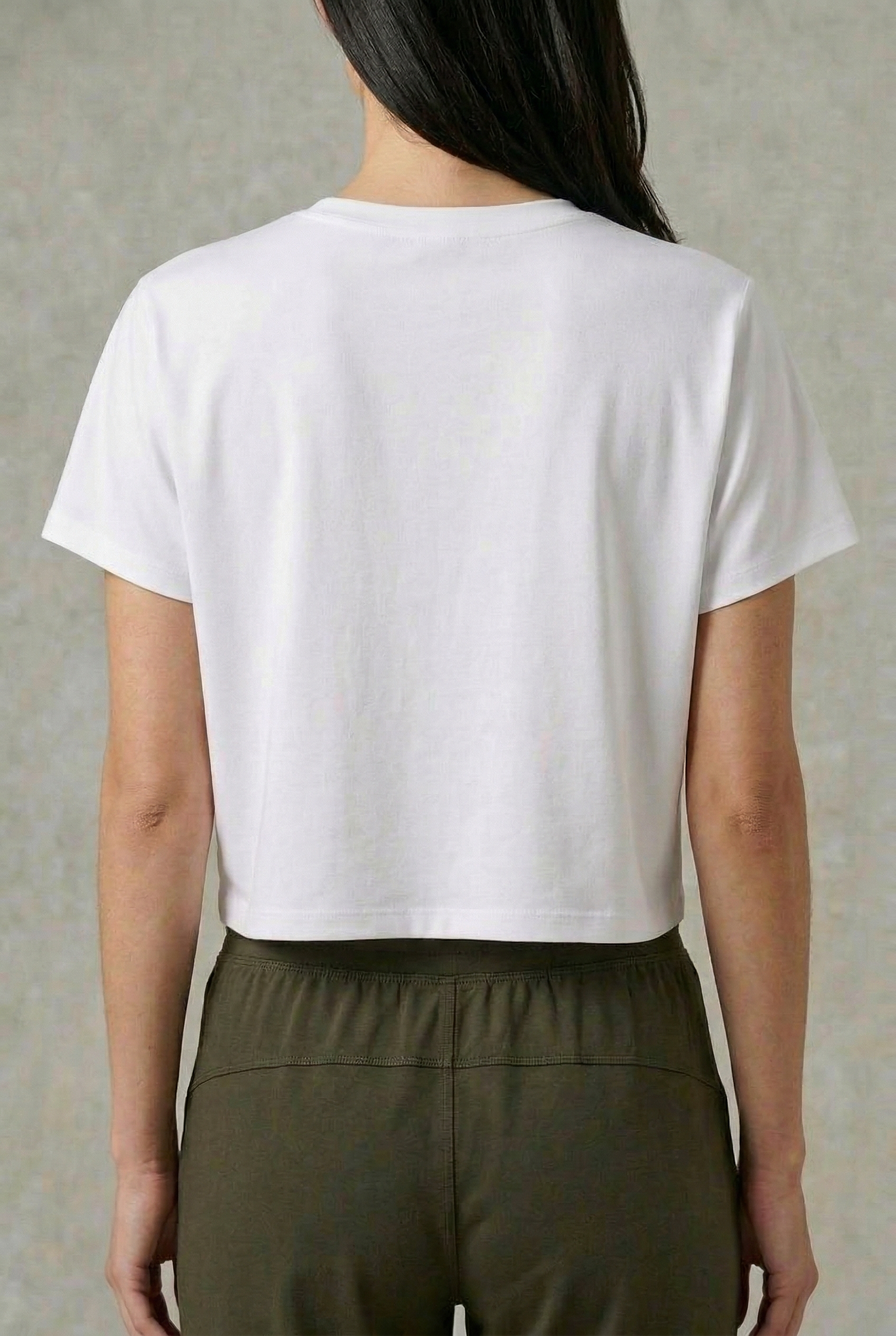 UAPA Relaxed Crop in white — women's activewear crop top