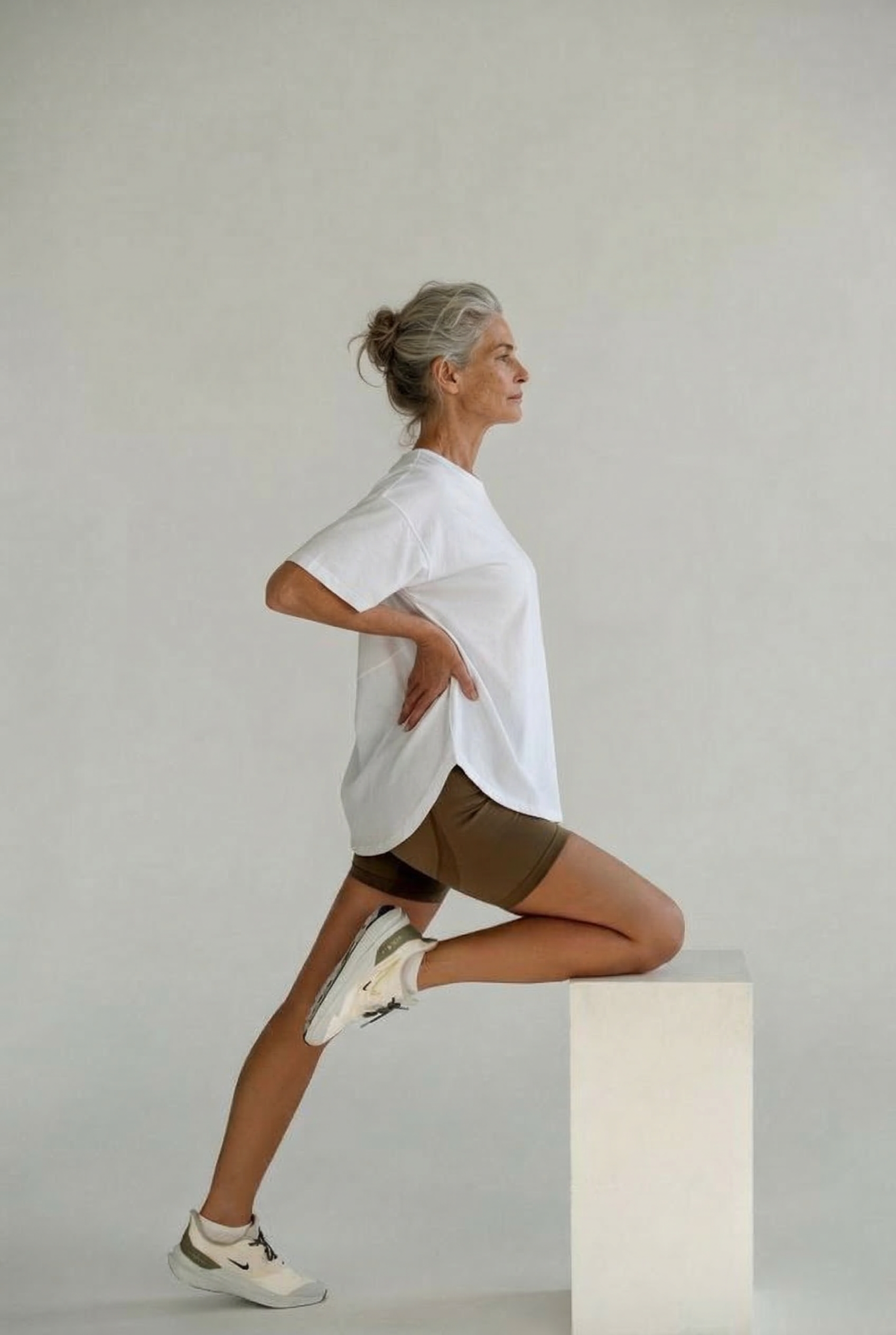 UAPA Oversize Top in white — women's activewear top