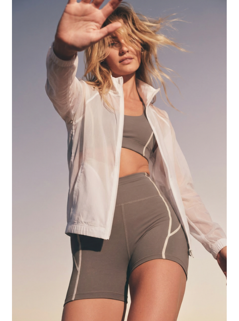UAPA Studio Jacket in white — women's activewear jacket