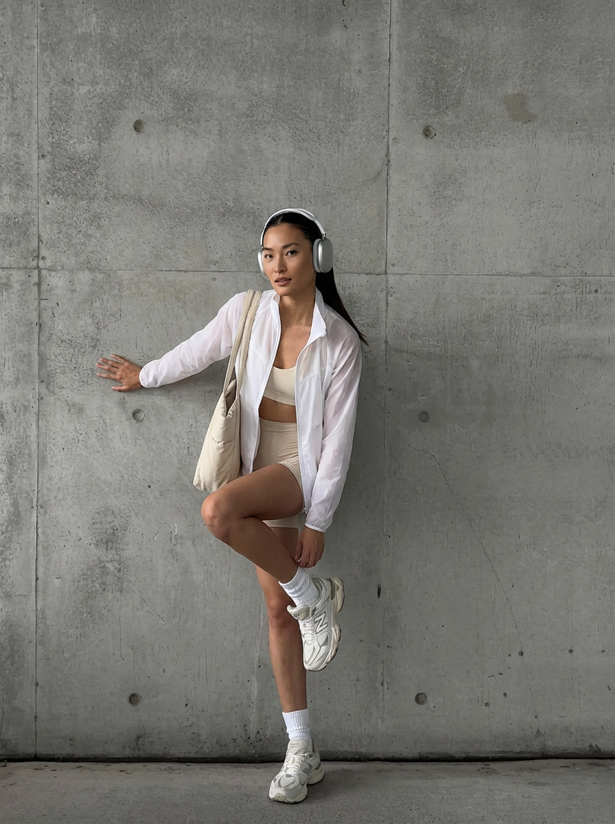 UAPA Studio Jacket in white — women's activewear jacket