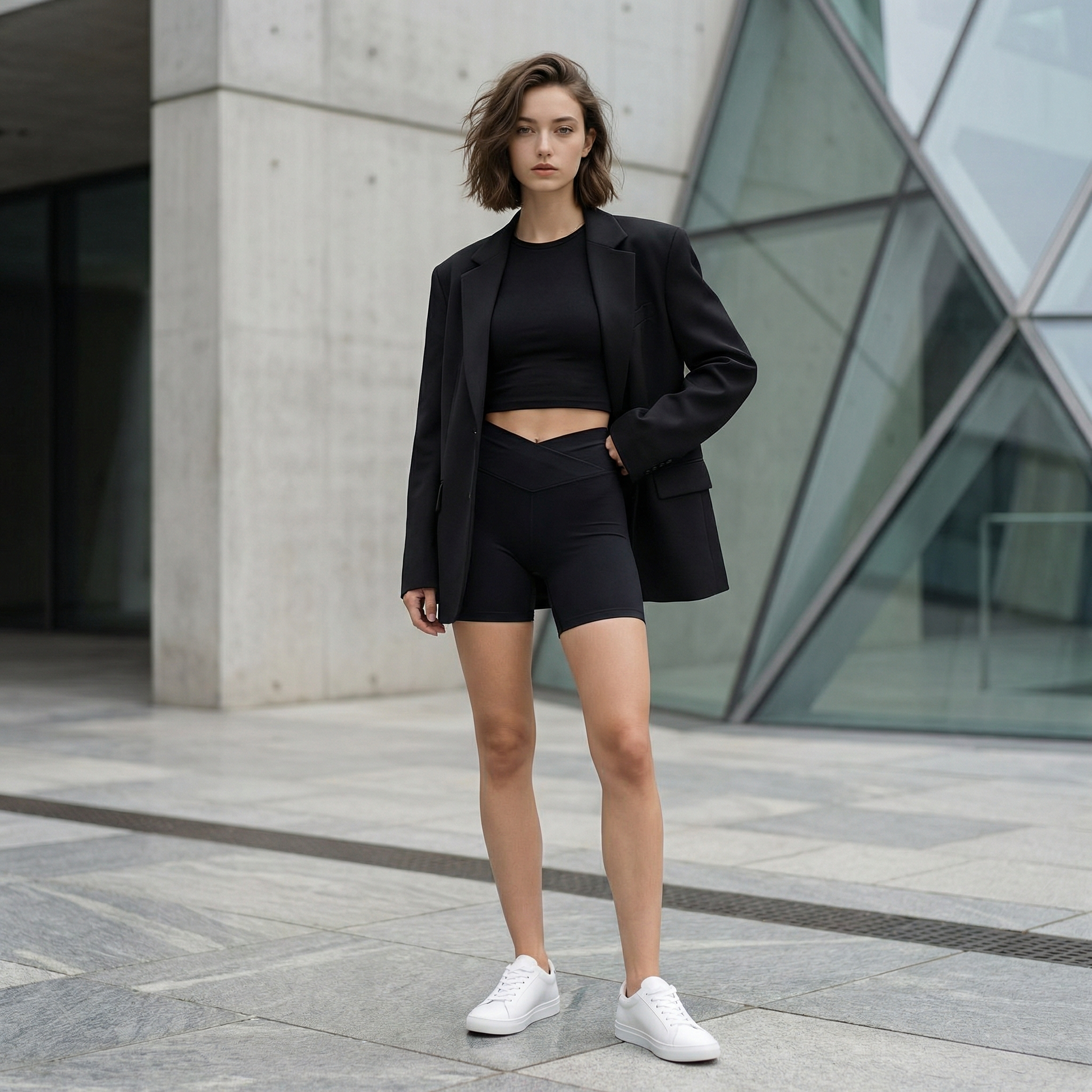 UAPA Crop Core Top in black — women's activewear crop top