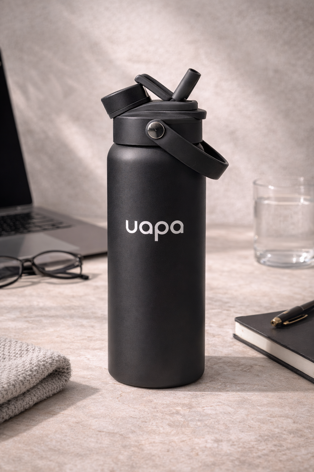 UAPA Studio Bottle in black — UAPA water bottle