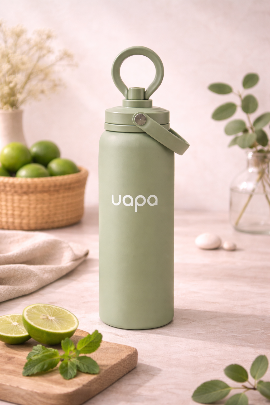UAPA Studio Bottle in sage green — UAPA water bottle