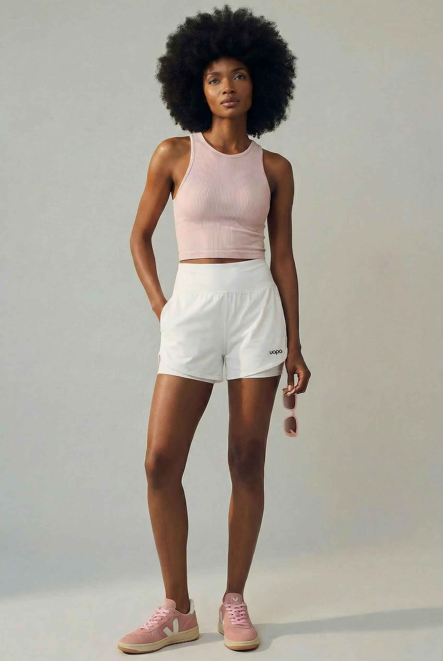 UAPA Core Shorts in white — women's activewear shorts