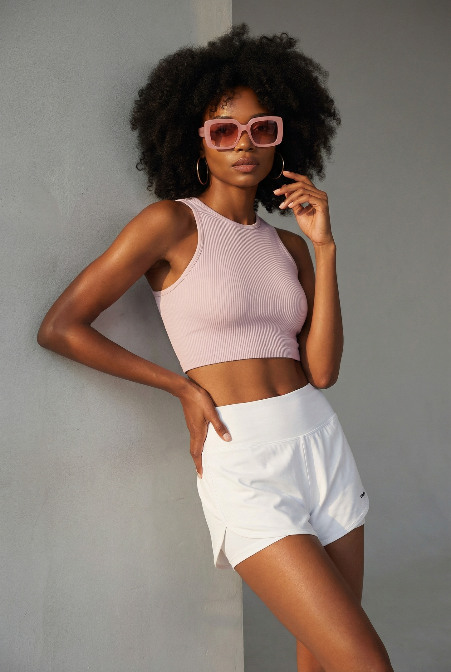 UAPA Core Shorts in white — women's activewear shorts