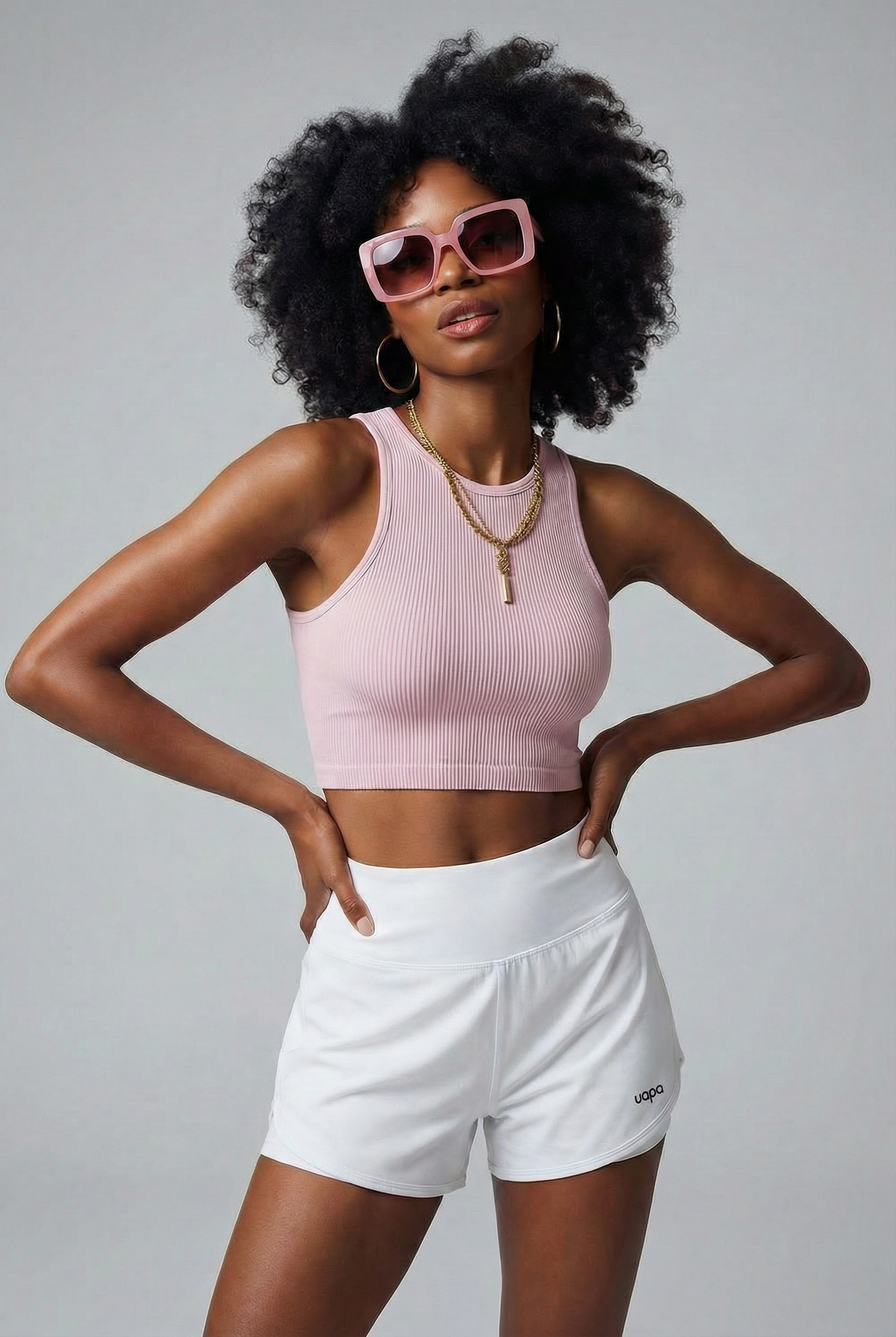 UAPA Core Shorts in white — women's activewear shorts