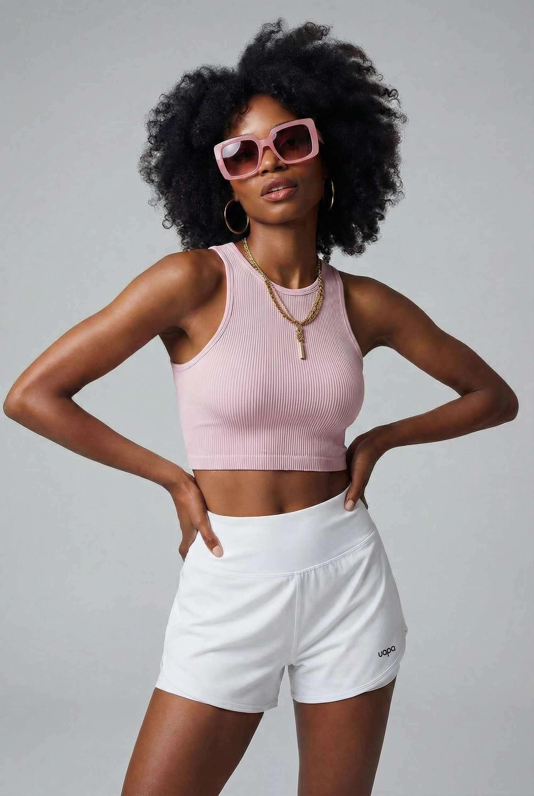 UAPA Core Shorts in white — women's activewear shorts