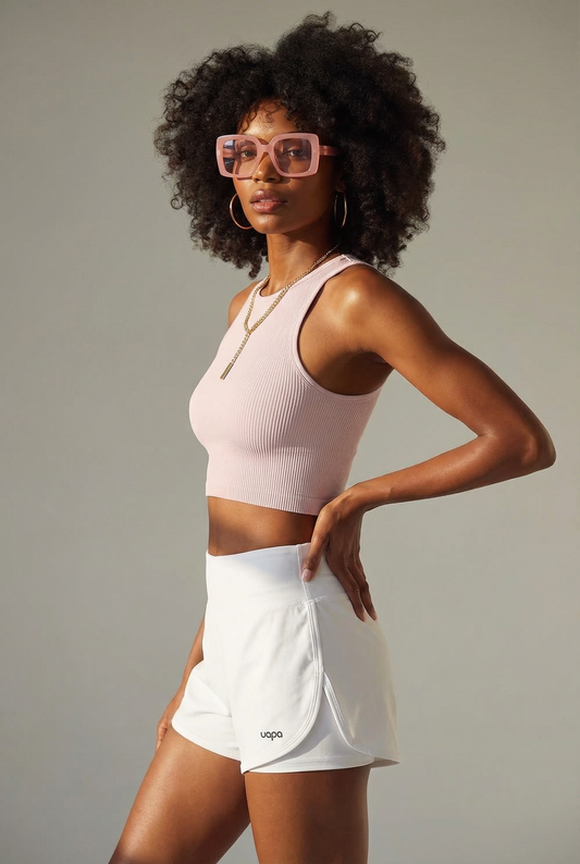 UAPA Core Shorts in white — women's activewear shorts