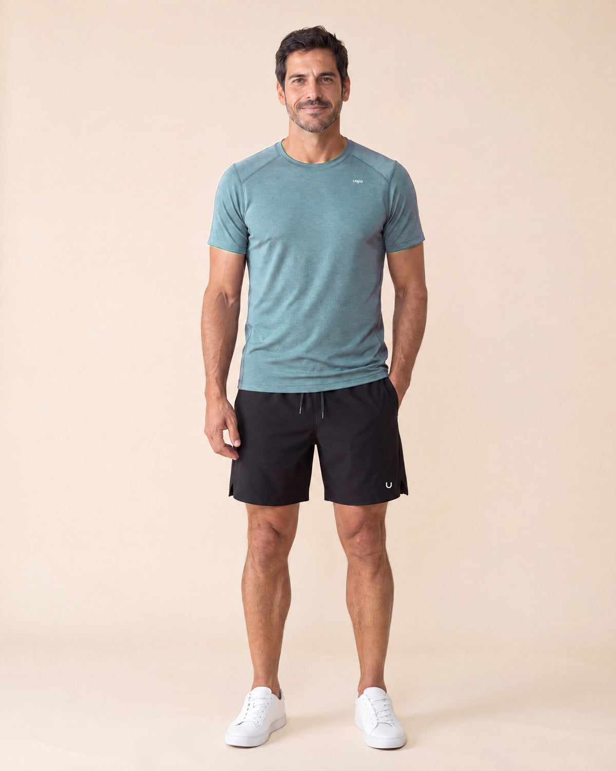 UAPA Motion Shirt in Blue Grey — men's activewear training tee, front