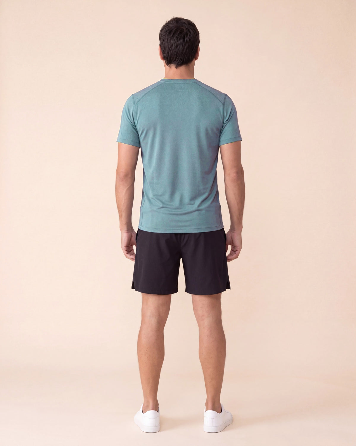 UAPA Motion Shirt in Blue Grey — men's activewear training tee, back