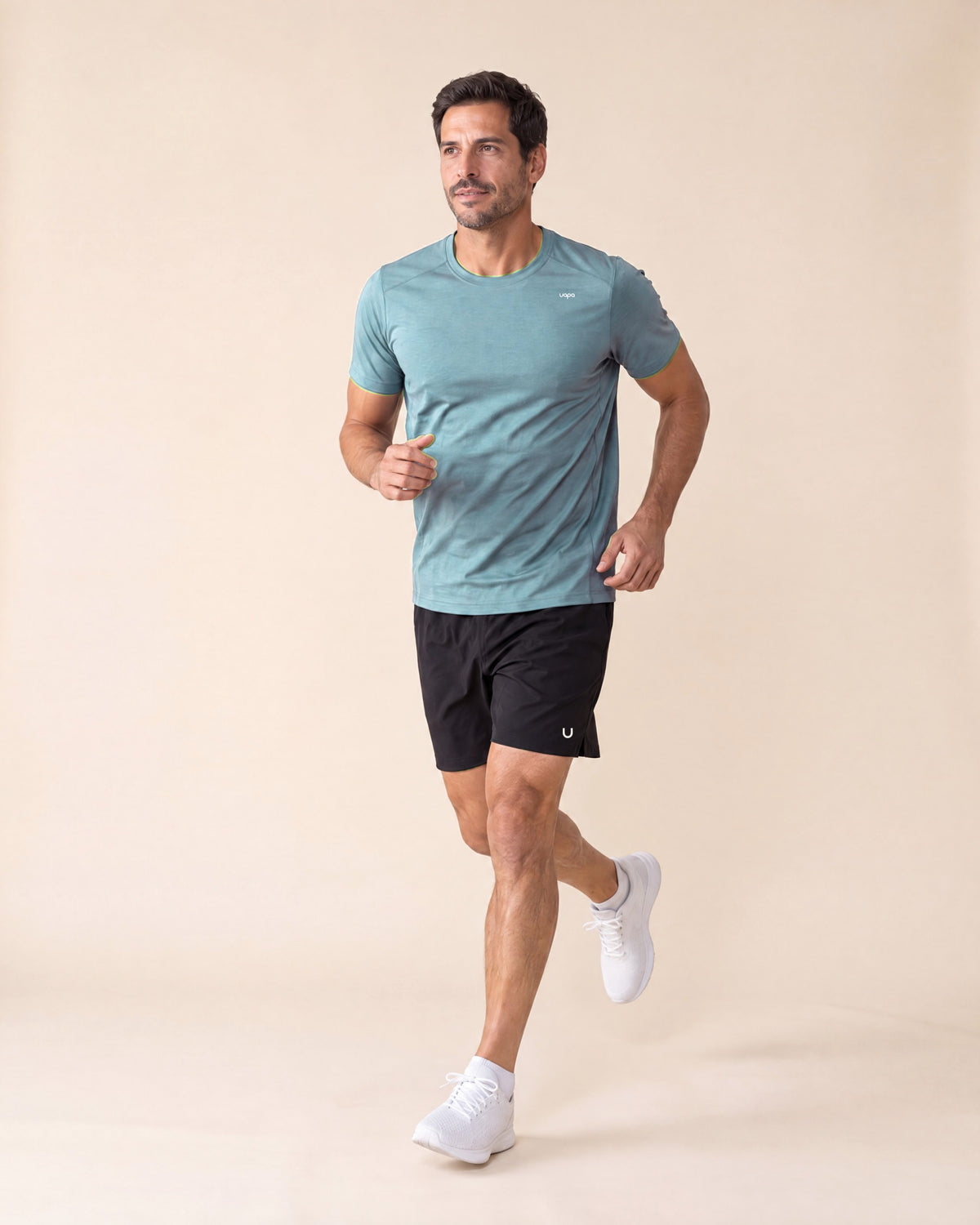 UAPA Motion Shirt in Blue Grey — men's activewear training tee, in movement