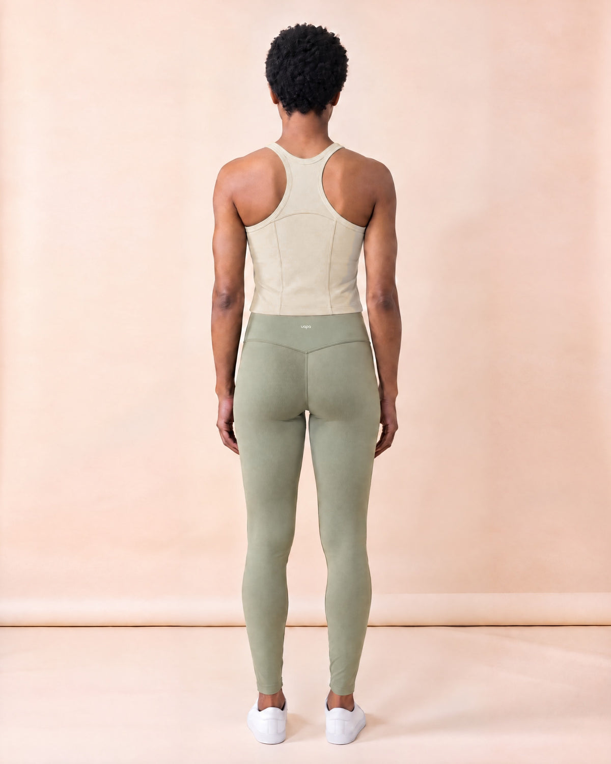 UAPA Studio Legging in Green — women's activewear legging, back